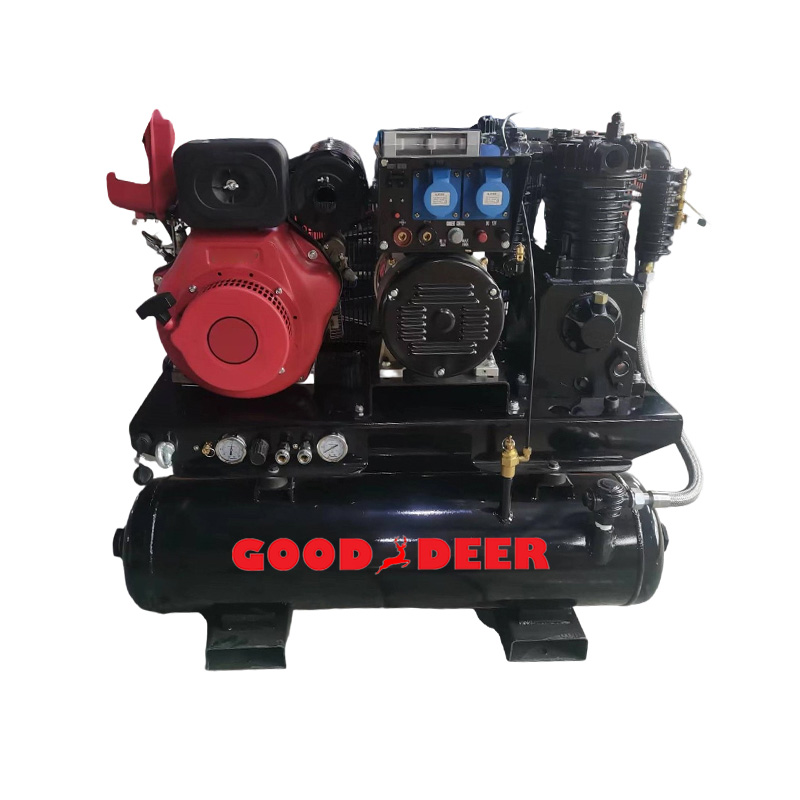 Máy nén khí tăng áp diesel 3 trong 1