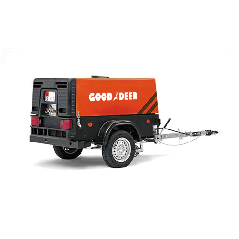 Khai thác máy nén khí trục vít di chuyển bằng động cơ diesel